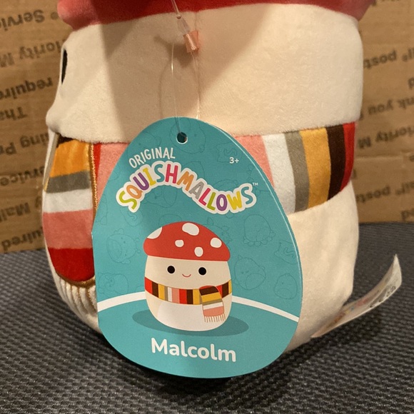 Squishmallow Malcolm the Mushroom with Scarf 8”NWT - Picture 3 of 3